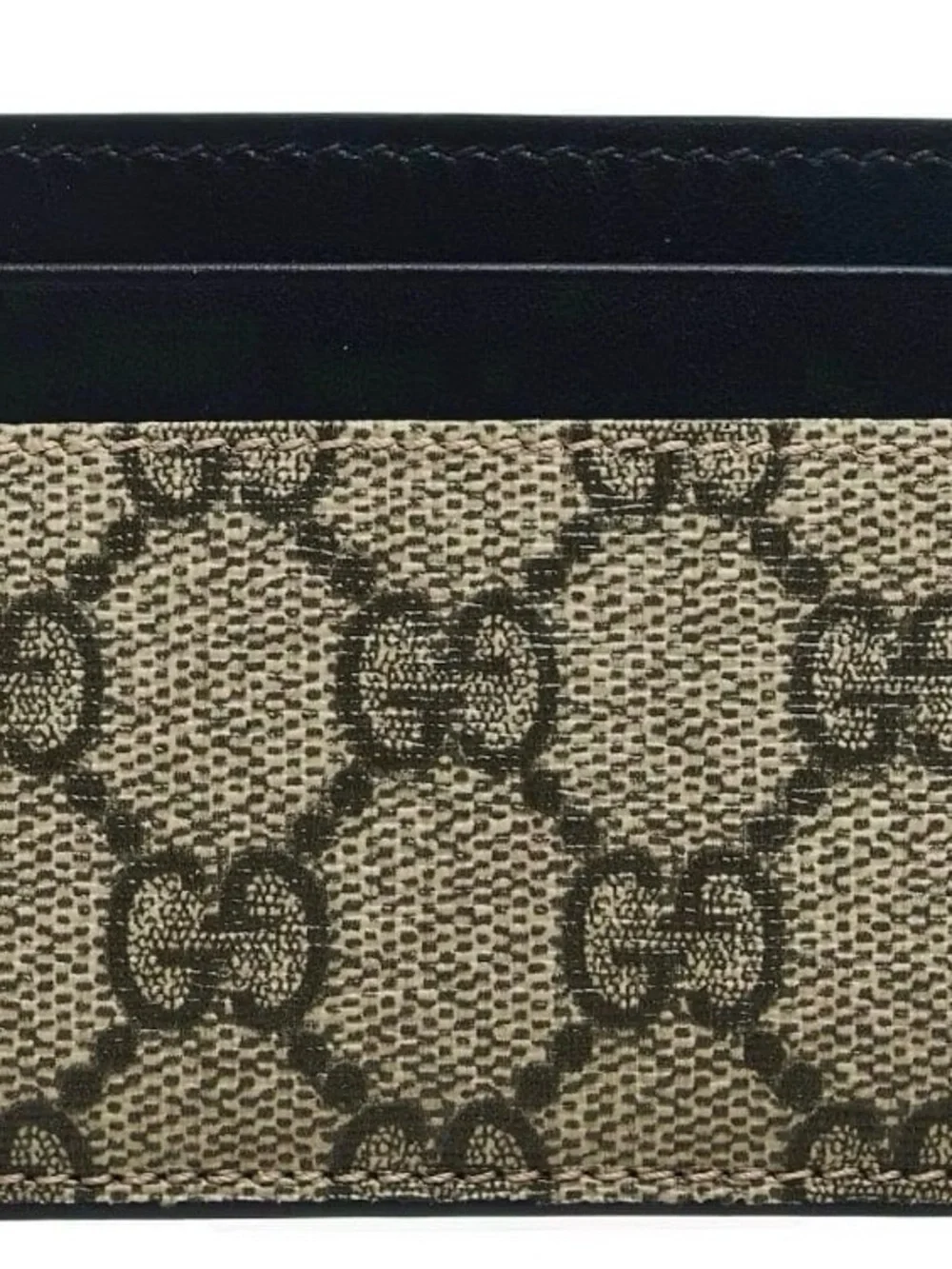 Gucci Supreme Card Case “Beige Black”